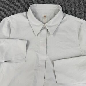 Rhone Women's Performance Stretch Satin Party Blouse Medium Gray Lightweight